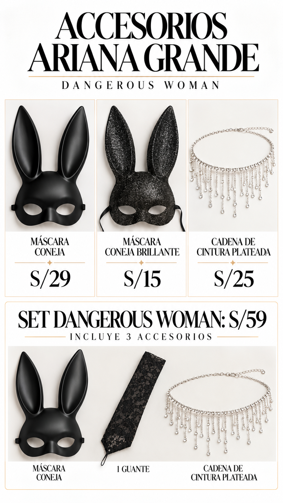 ACCESORIOS ARIANA GRANDE