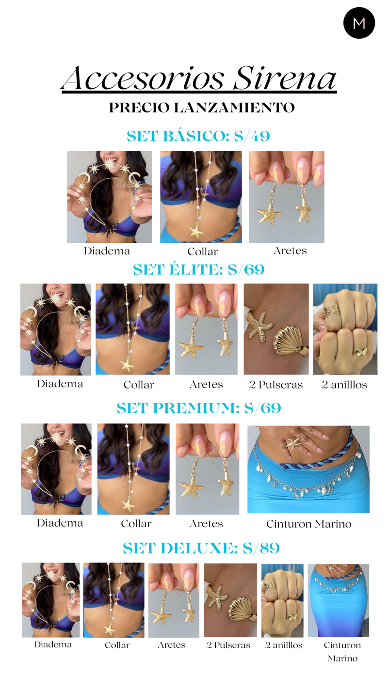 ACCESORIOS SET SIRENA GLAM